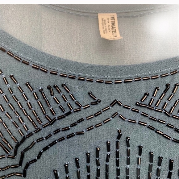 Free People beaded chiffon slip dress - Picture 7 of 7